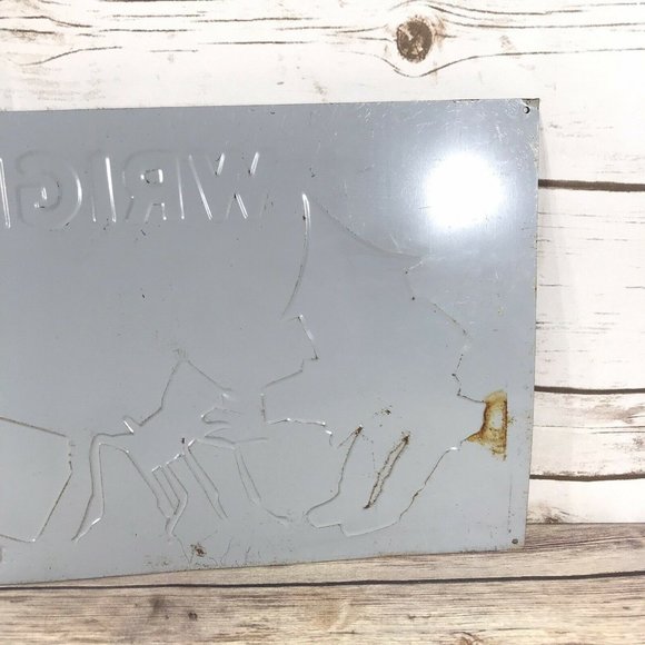 Vintage Wrigley's Double Mint Gum Miss Muffet Thin Sign AAA Sign Co - Picture 9 of 10